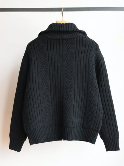 Lot.533 Zip-Up KnIt Blouson