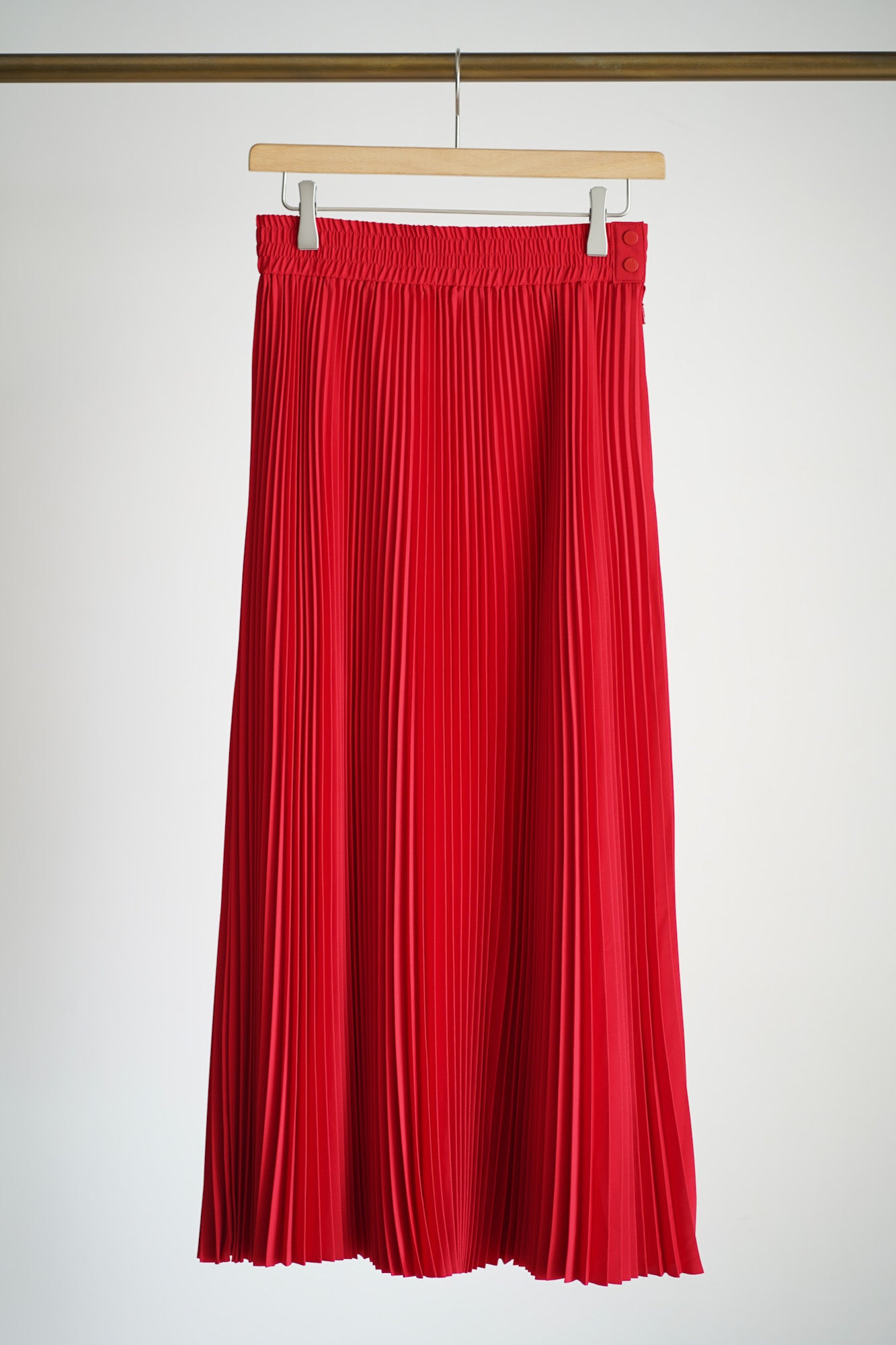 TAFFETA PLEATED SKIRT