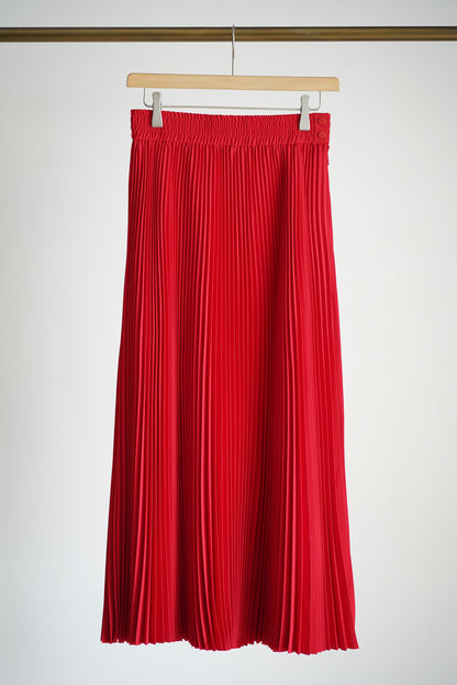 TAFFETA PLEATED SKIRT