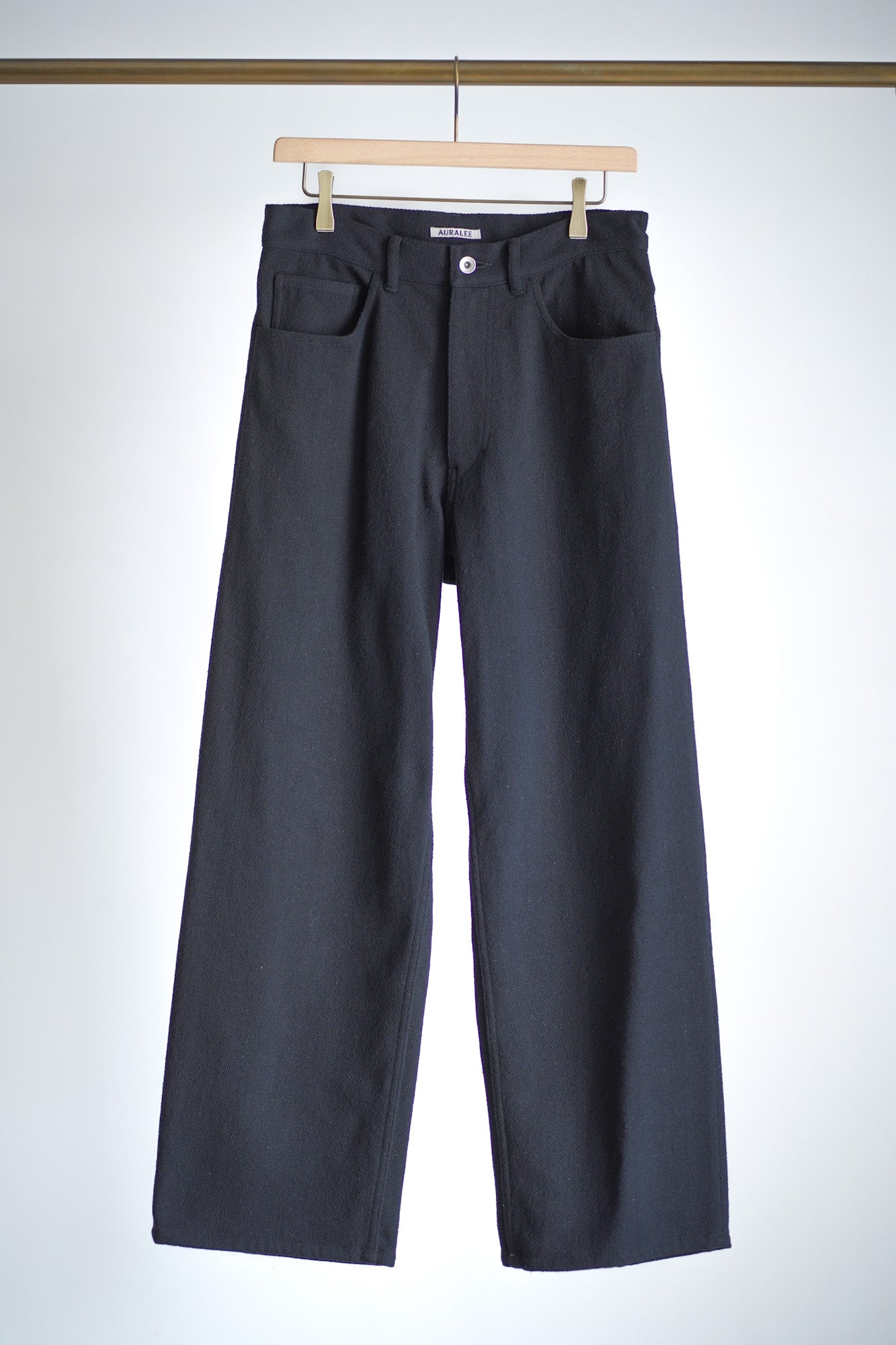 SILK NEP DENIM 5P WIDE PANTS