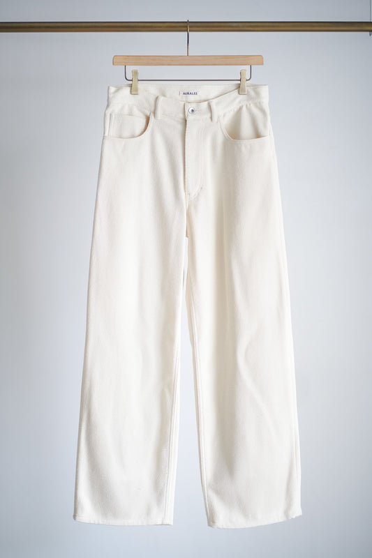 SILK NEP DENIM 5P WIDE PANTS