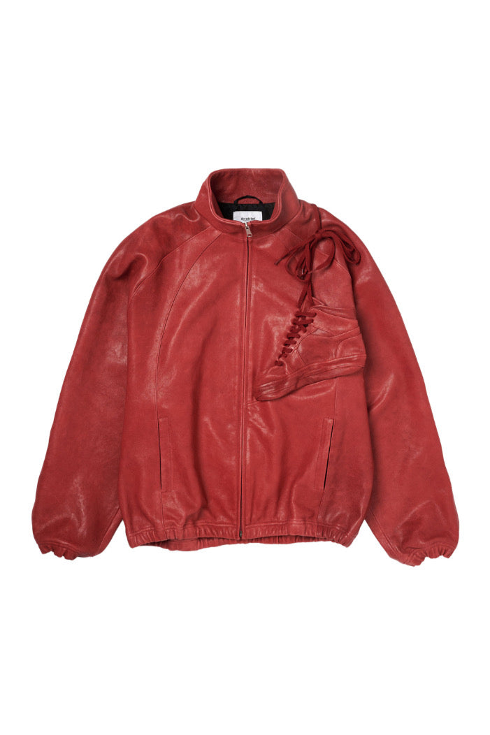 BASKETBALL SHOE POCKET LEATHER JACKET