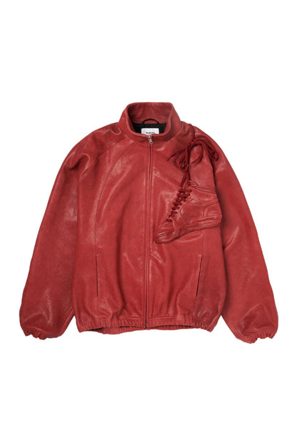BASKETBALL SHOE POCKET LEATHER JACKET