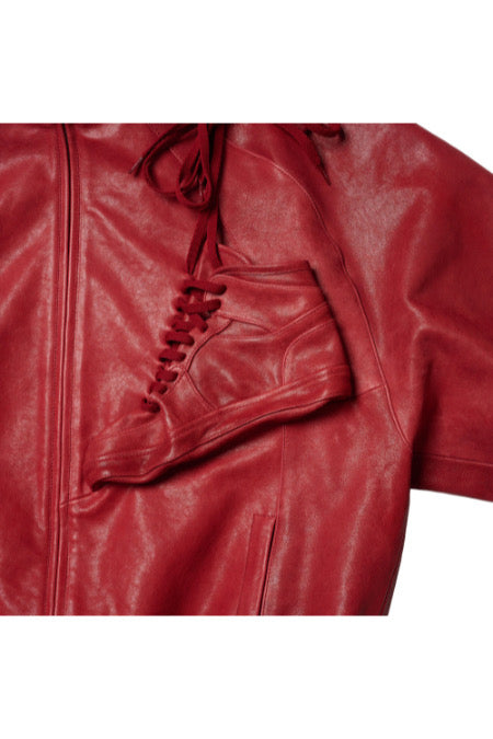 BASKETBALL SHOE POCKET LEATHER JACKET