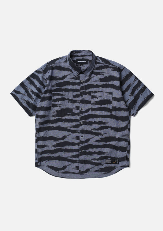 CAMO PATTERN CHAMBRAY SHIRT SS
