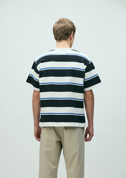 BORDER CREW NECK SS