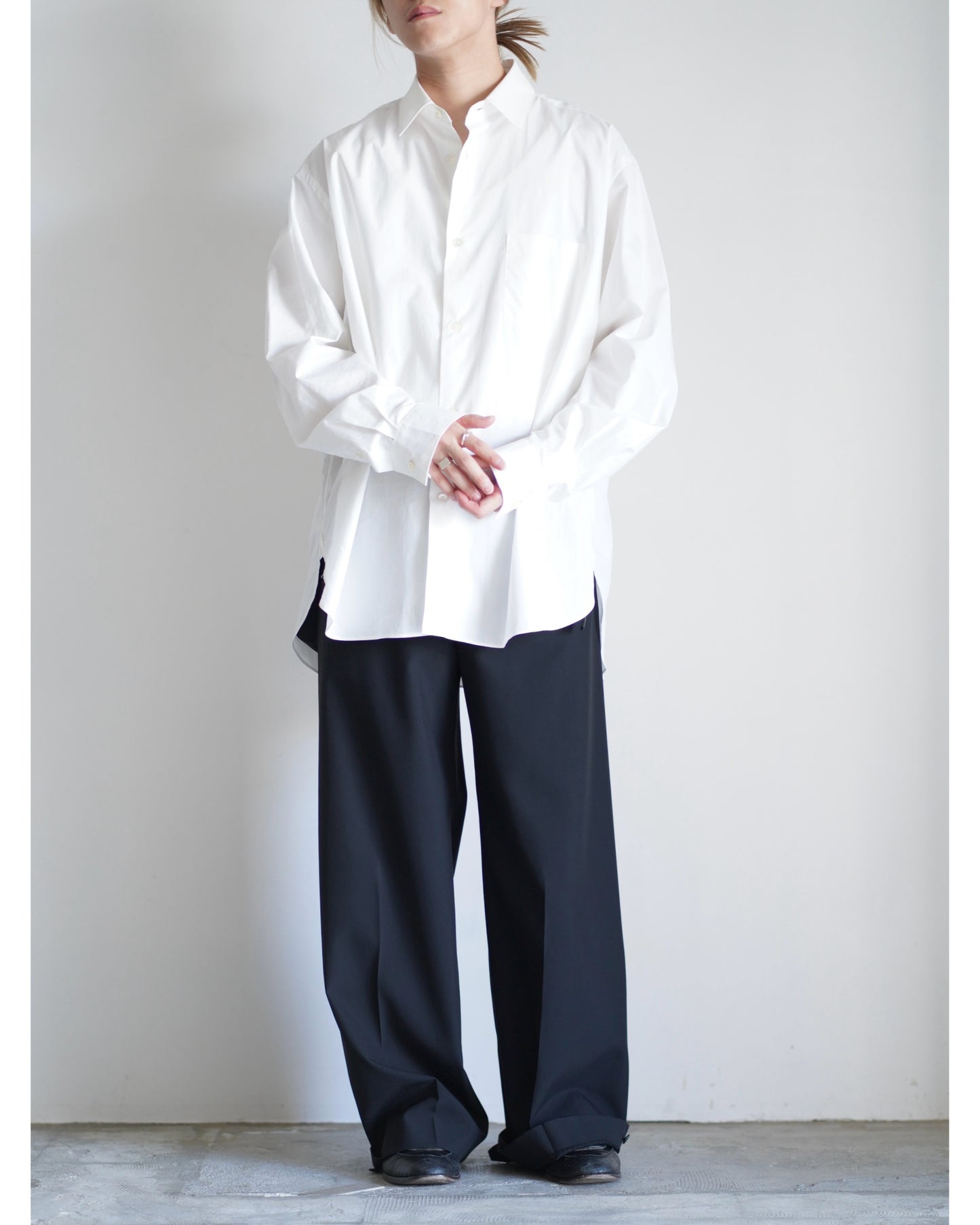 WASHED FINX TWILL BIG SHIRT