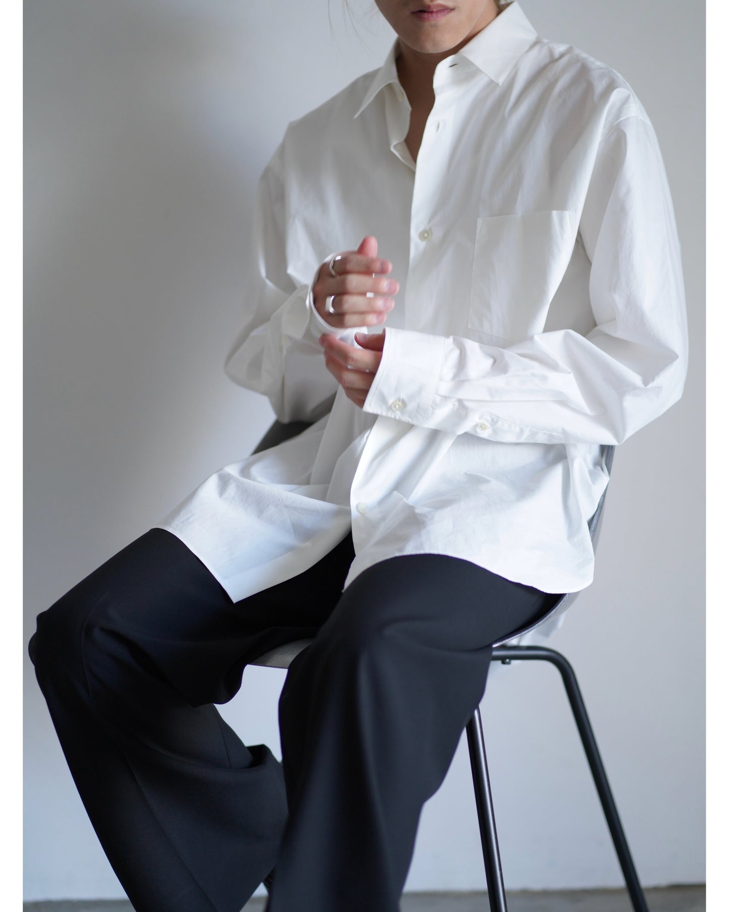 WASHED FINX TWILL BIG SHIRT