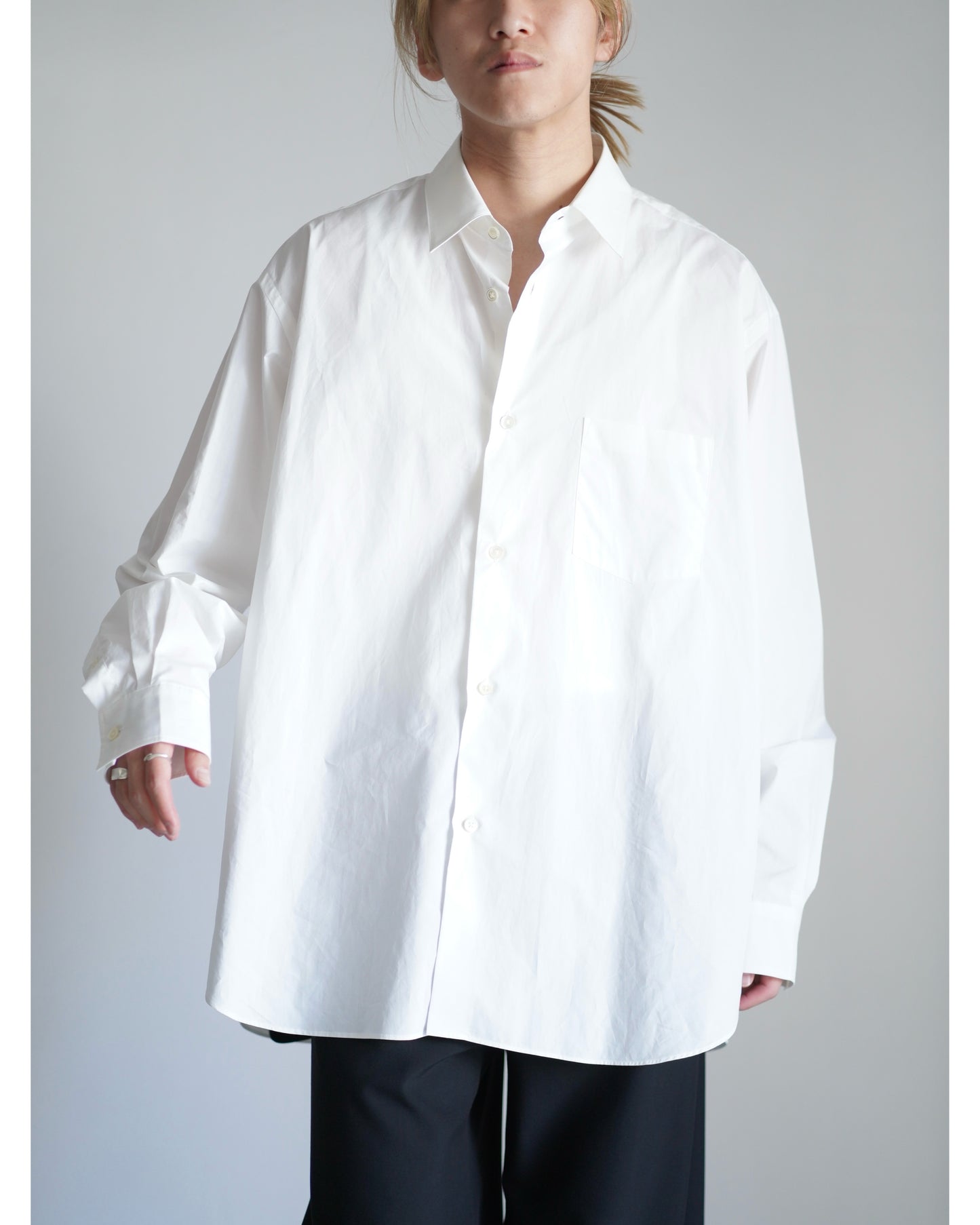 WASHED FINX TWILL BIG SHIRT
