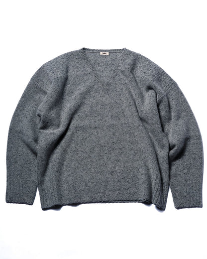 tweed v neck pullover