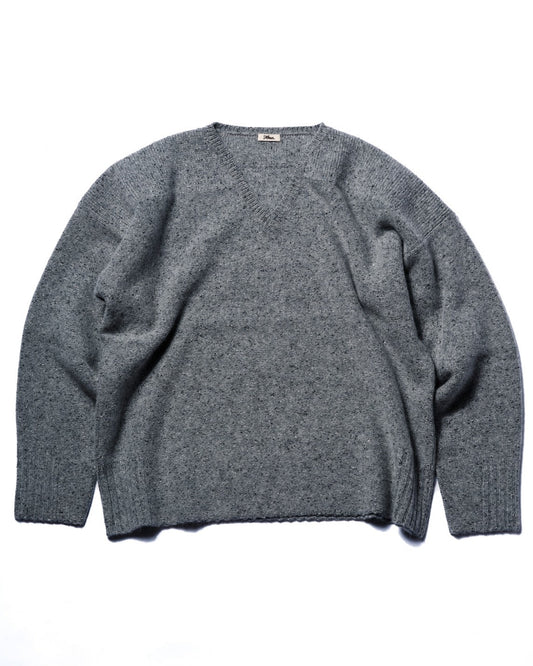 tweed v neck pullover