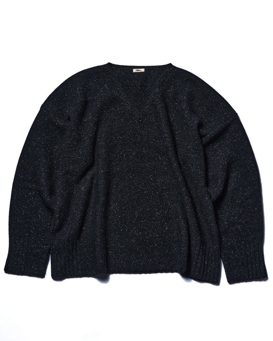 tweed v neck pullover