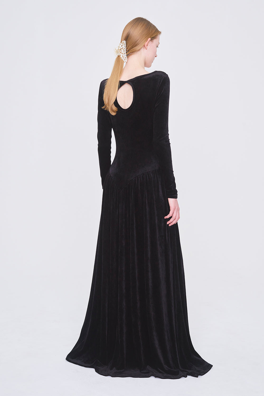 VELOUR SWEETHEART MAXI DRESS