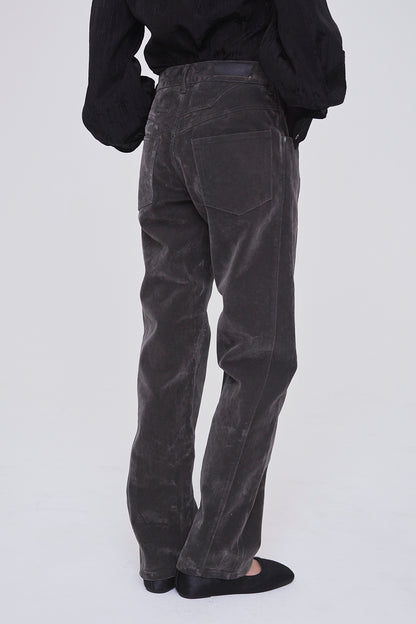 FLOCKED DENIM SLIM JEANS