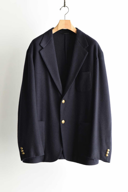 カシミヤ ネイビーブレザー