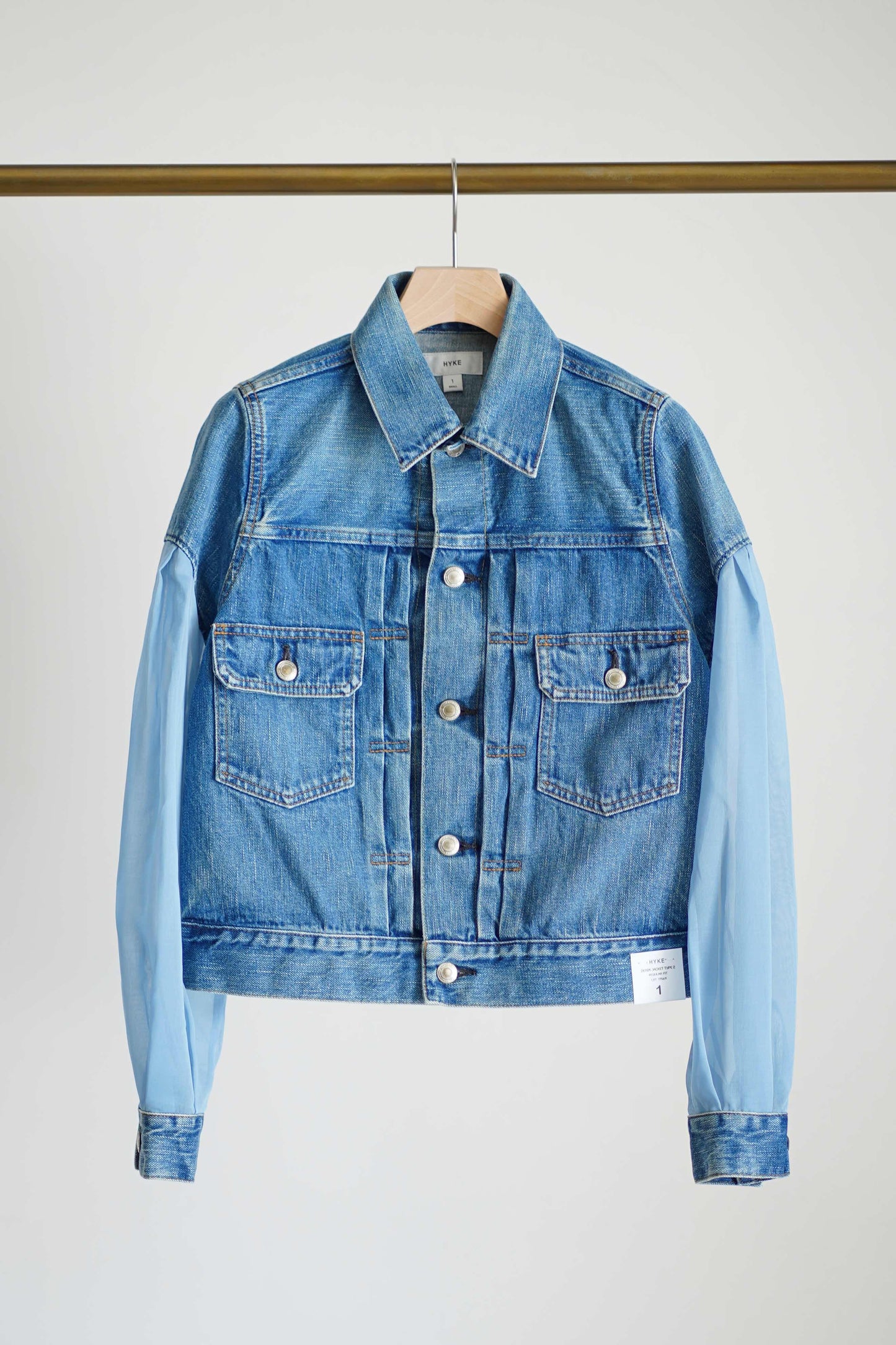 BALLOON SLEEVE DENIM JACKET TYPE 2 / REGULAR FIT(SHEER SLEEVE)