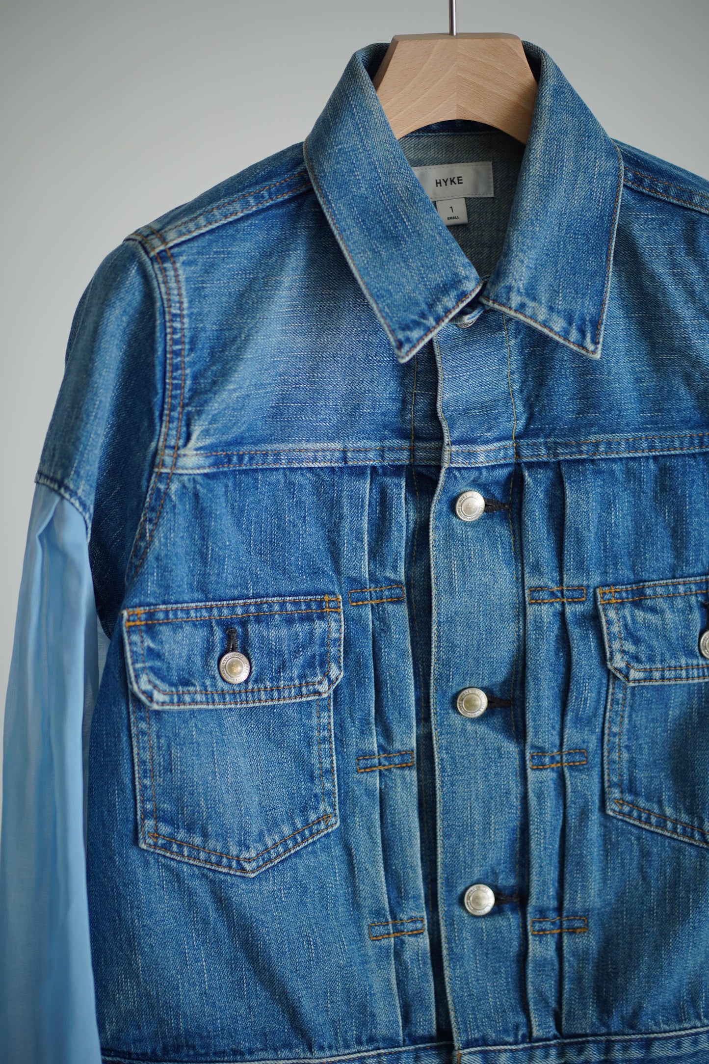 BALLOON SLEEVE DENIM JACKET TYPE 2 / REGULAR FIT(SHEER SLEEVE)