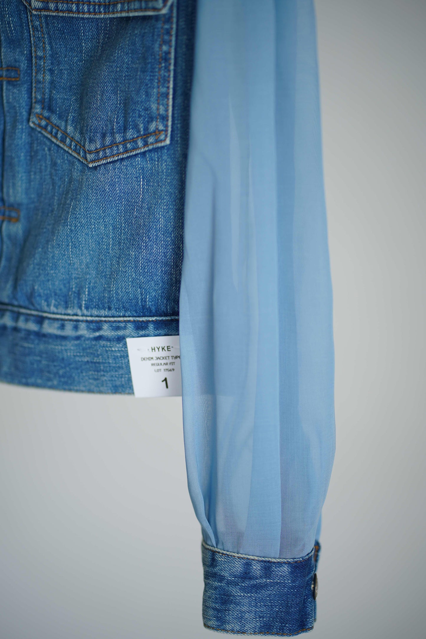 BALLOON SLEEVE DENIM JACKET TYPE 2 / REGULAR FIT(SHEER SLEEVE)