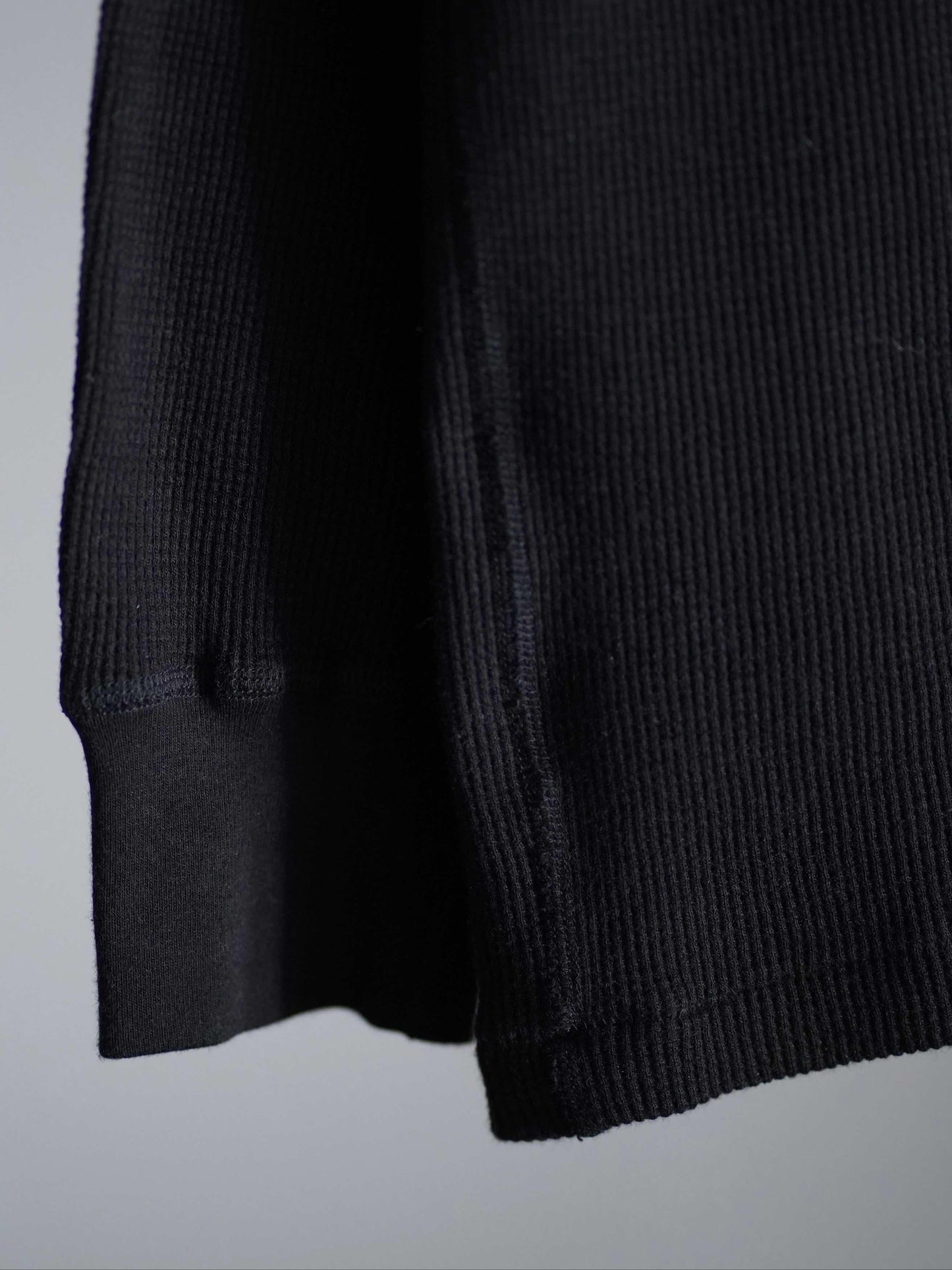 コットンカシミヤ ワッフル長袖クルー