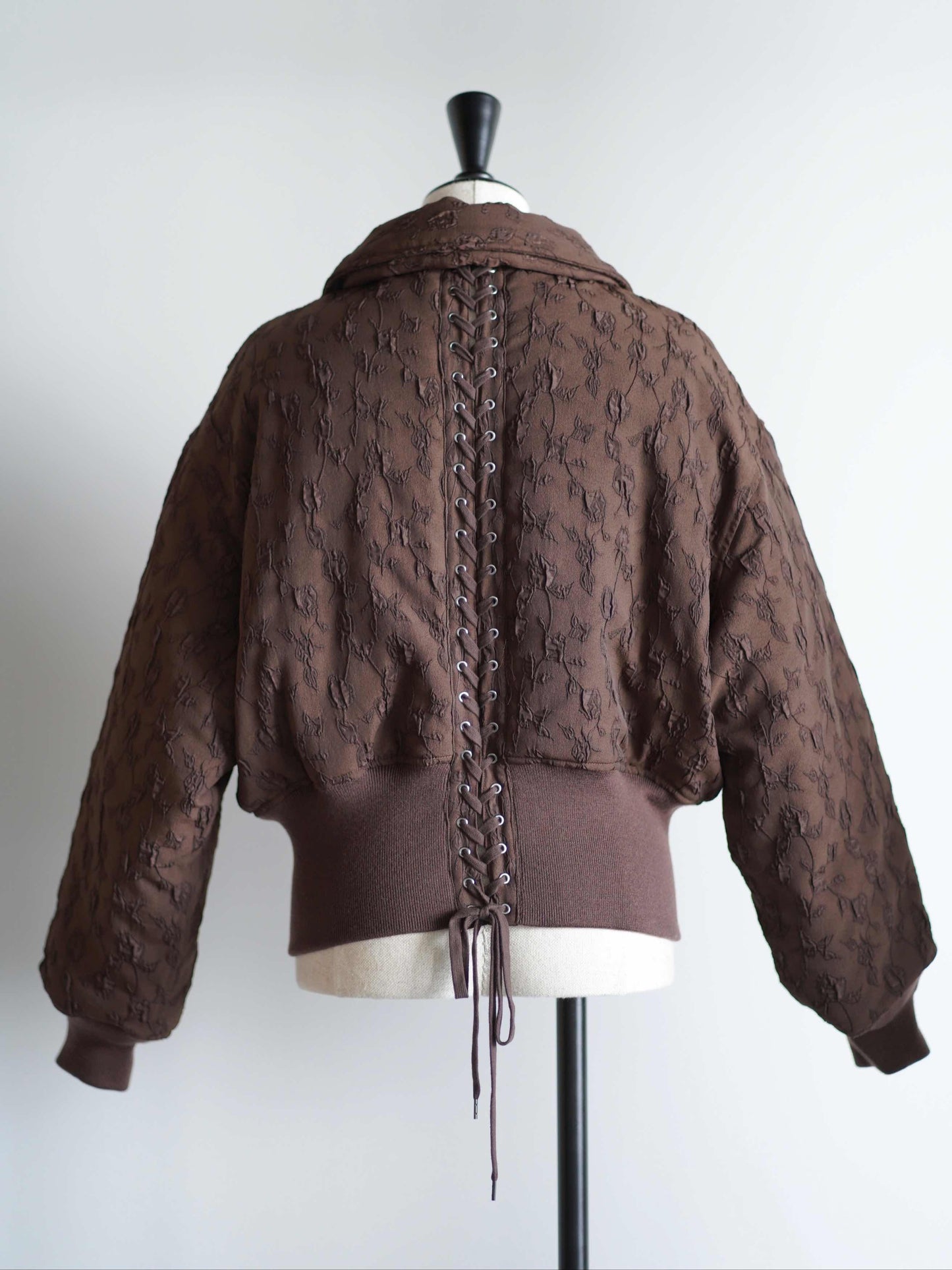 Floral jacquard bomber jacket