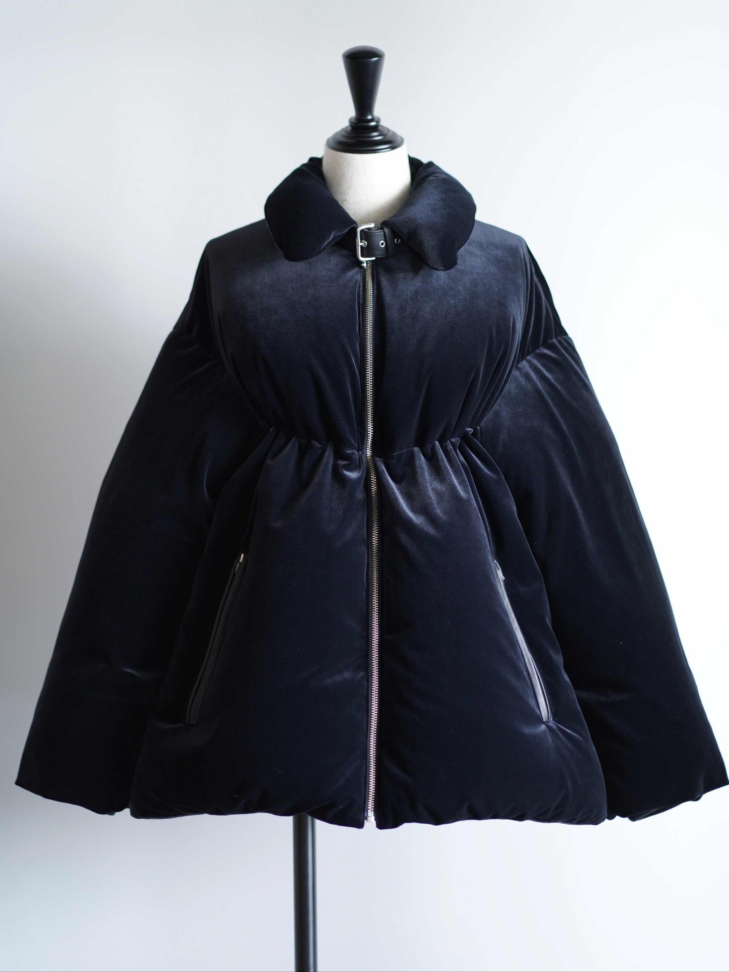 Velour down coat