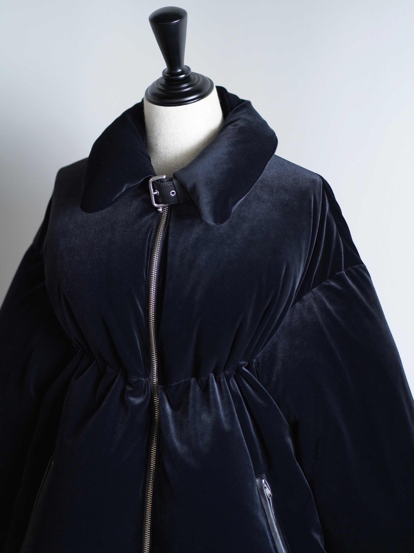 Velour down coat
