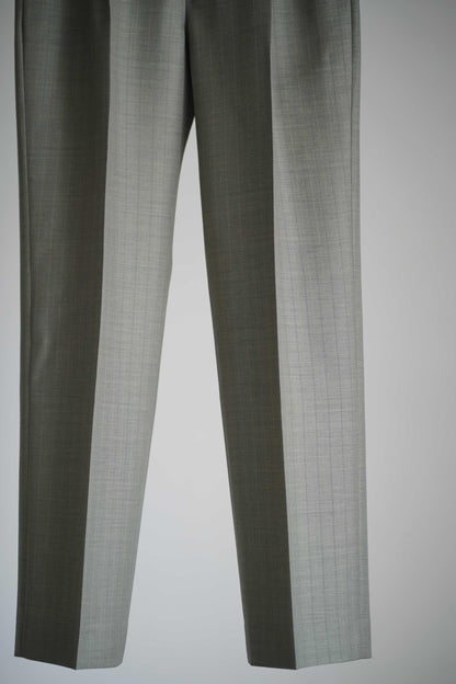 BLUEFACED WOOL TWO-TUCK SLACKS