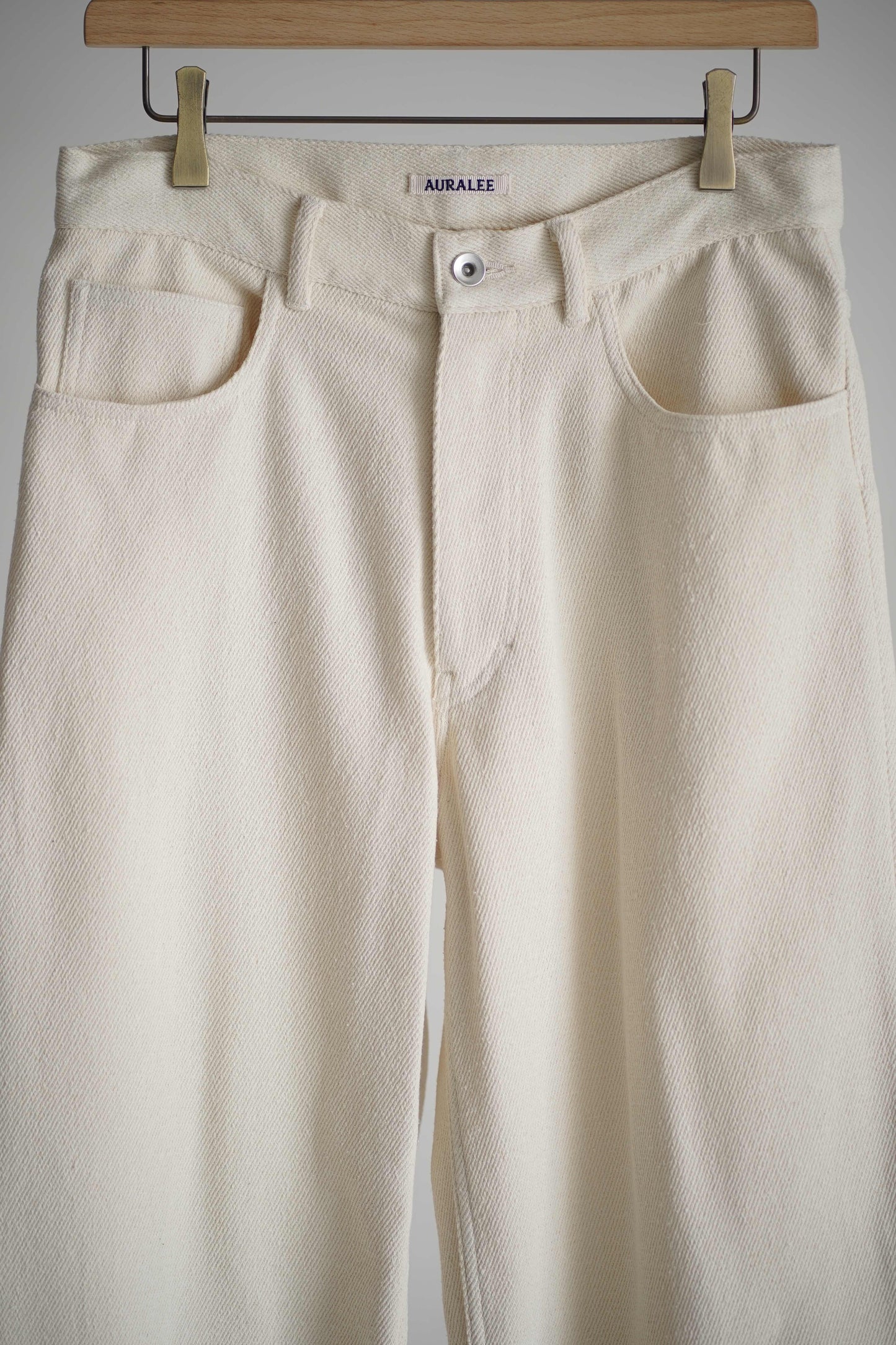 SILK NEP DENIM 5P WIDE PANTS