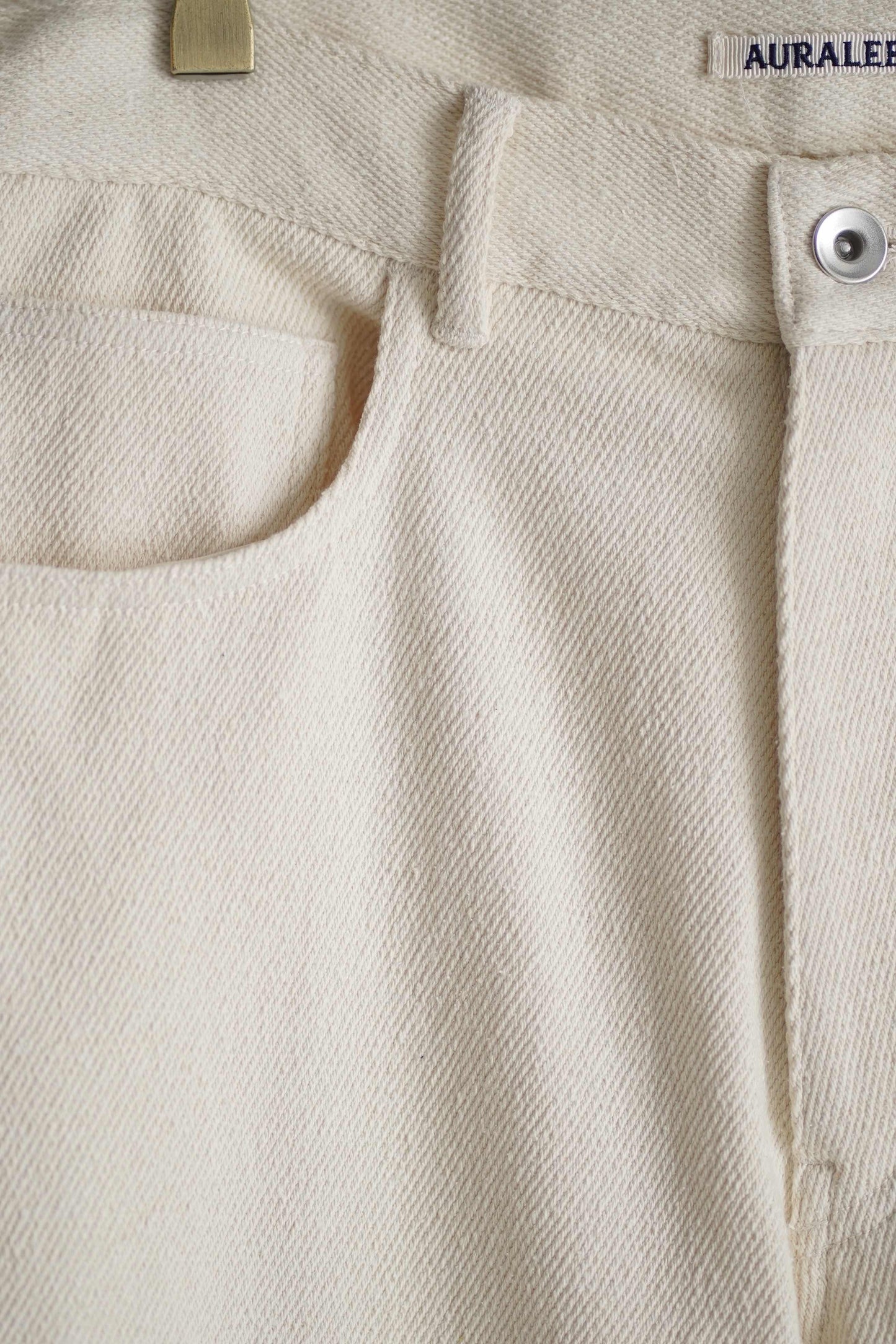 SILK NEP DENIM 5P WIDE PANTS