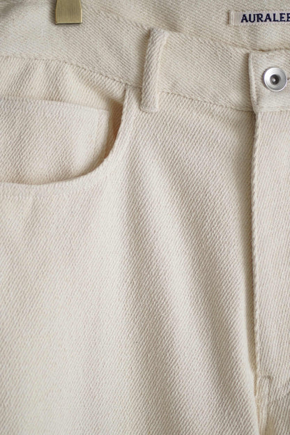 SILK NEP DENIM 5P WIDE PANTS