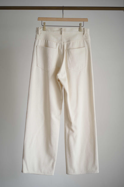 SILK NEP DENIM 5P WIDE PANTS
