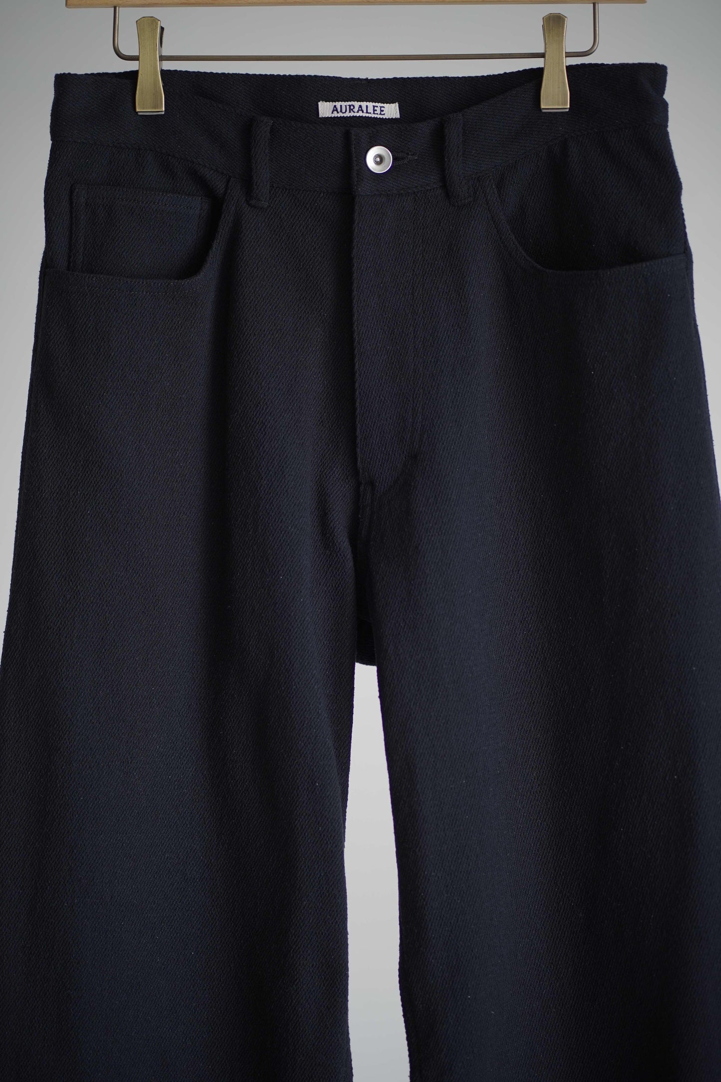 SILK NEP DENIM 5P WIDE PANTS