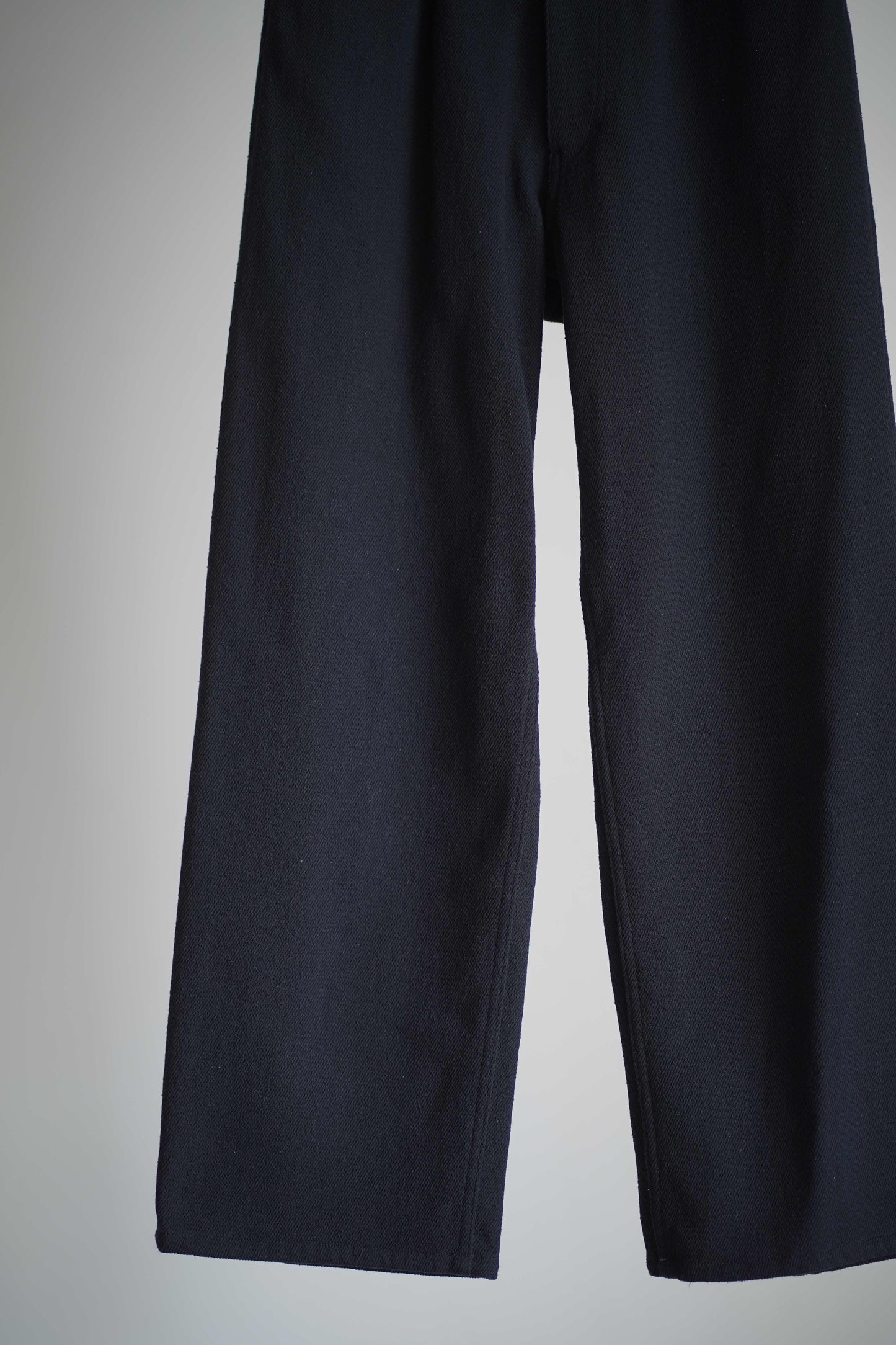 SILK NEP DENIM 5P WIDE PANTS