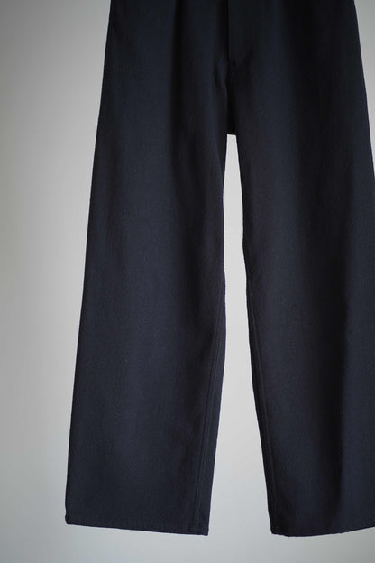 SILK NEP DENIM 5P WIDE PANTS