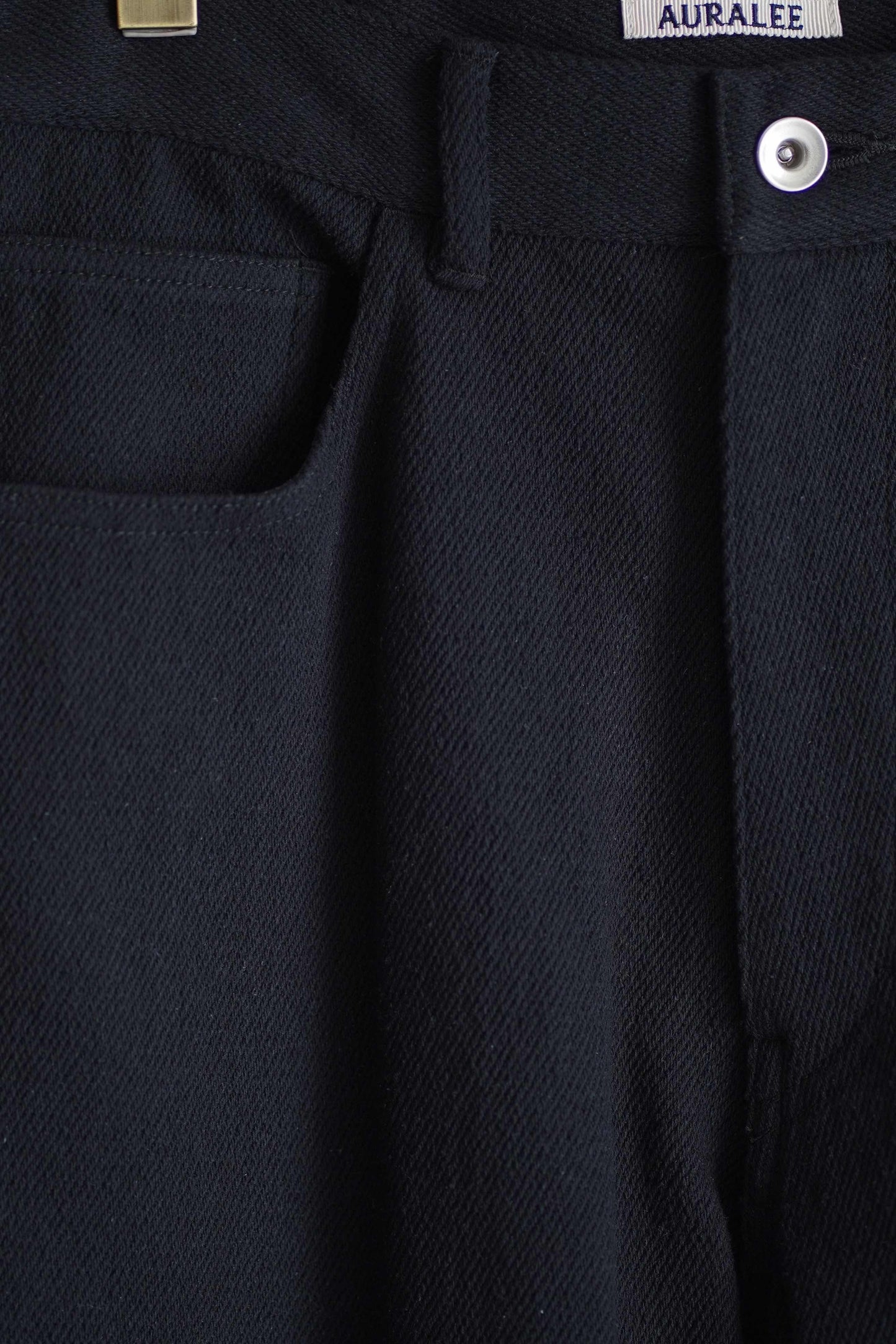 SILK NEP DENIM 5P WIDE PANTS