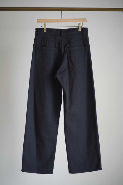 SILK NEP DENIM 5P WIDE PANTS
