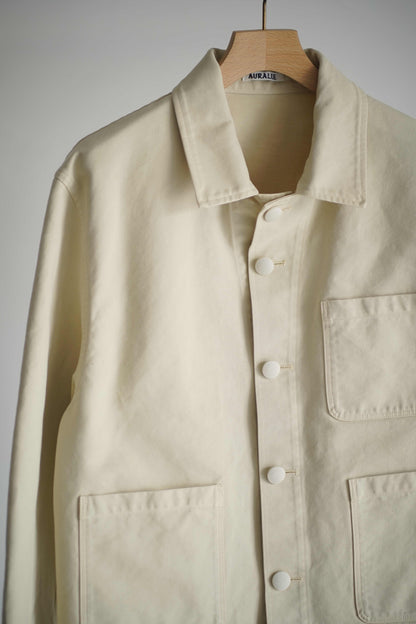GARMENT-DYED ORGANIC COTTON HEAVY TWILL SHORT WORK JACKET