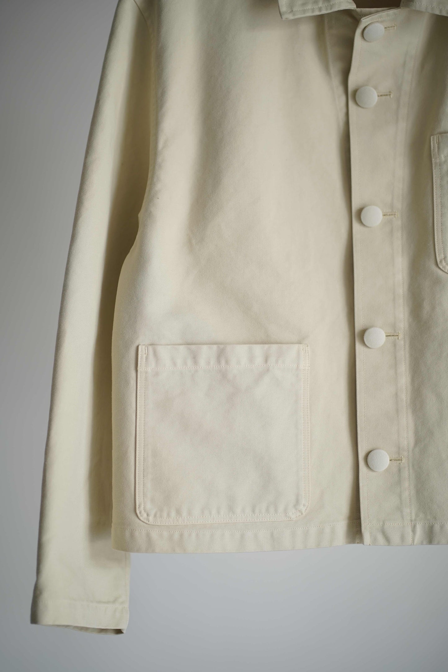 GARMENT-DYED ORGANIC COTTON HEAVY TWILL SHORT WORK JACKET