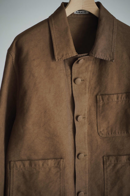 GARMENT-DYED ORGANIC COTTON HEAVY TWILL SHORT WORK JACKET