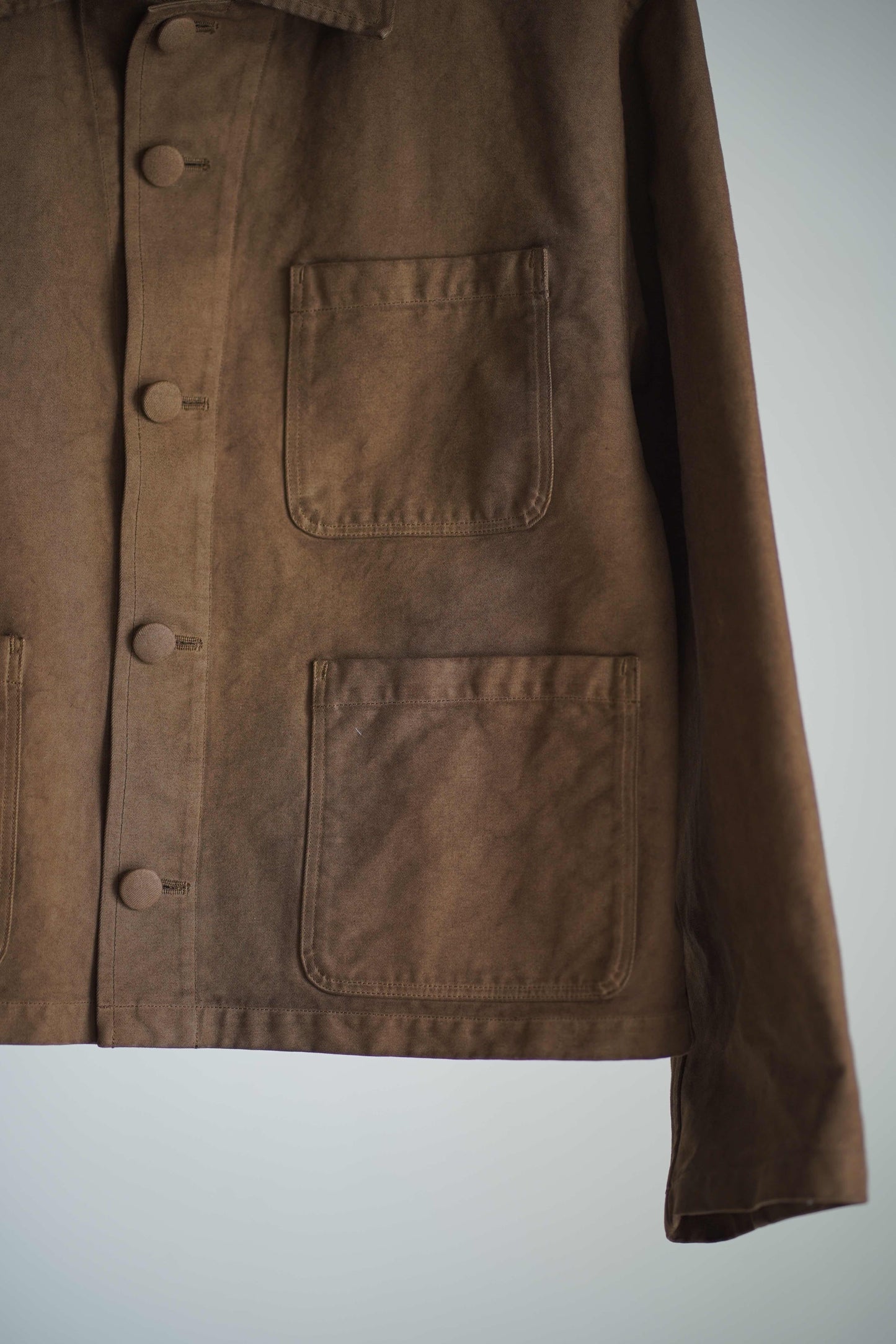 GARMENT-DYED ORGANIC COTTON HEAVY TWILL SHORT WORK JACKET