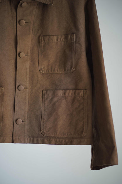 GARMENT-DYED ORGANIC COTTON HEAVY TWILL SHORT WORK JACKET