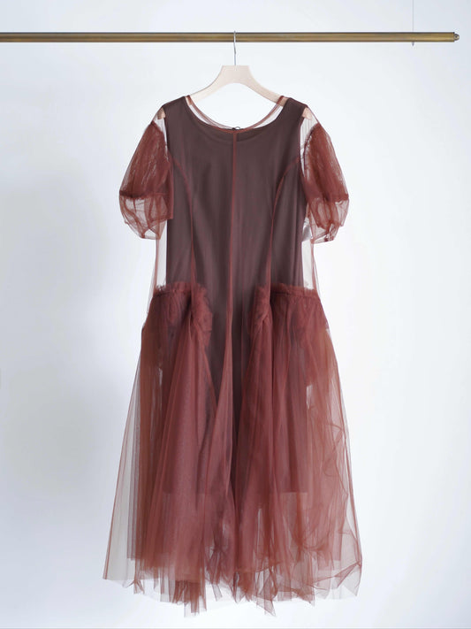 チュールワンピース