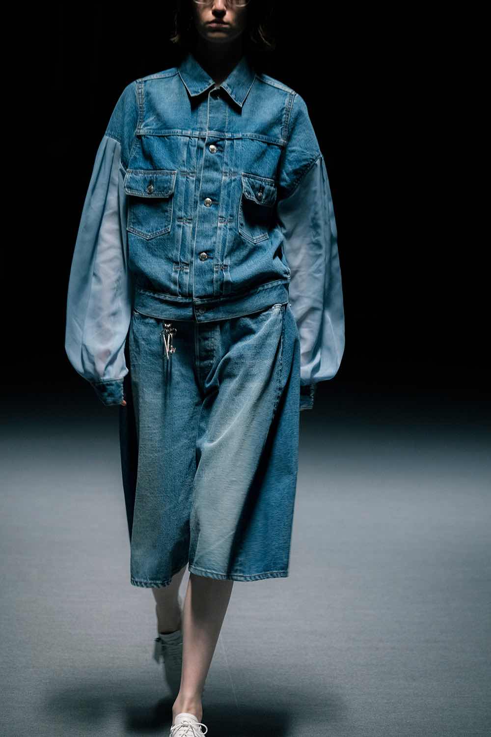 BALLOON SLEEVE DENIM JACKET TYPE 2 / REGULAR FIT(SHEER SLEEVE)