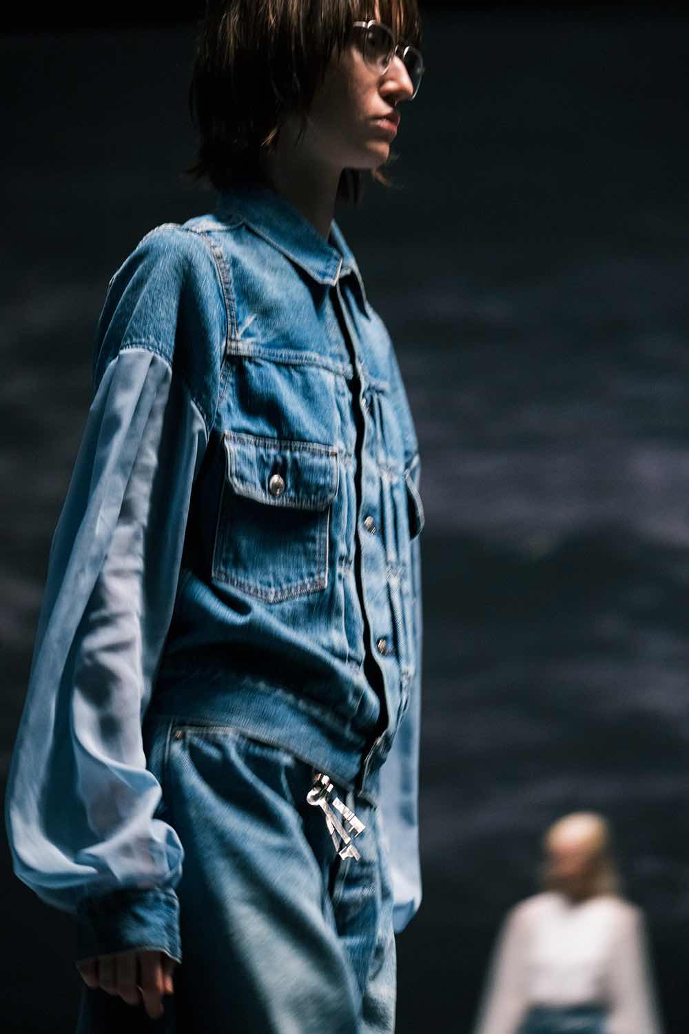 BALLOON SLEEVE DENIM JACKET TYPE 2 / REGULAR FIT(SHEER SLEEVE)