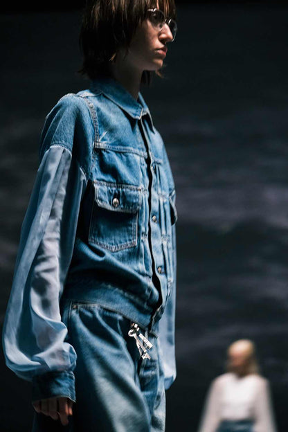 BALLOON SLEEVE DENIM JACKET TYPE 2 / REGULAR FIT(SHEER SLEEVE)
