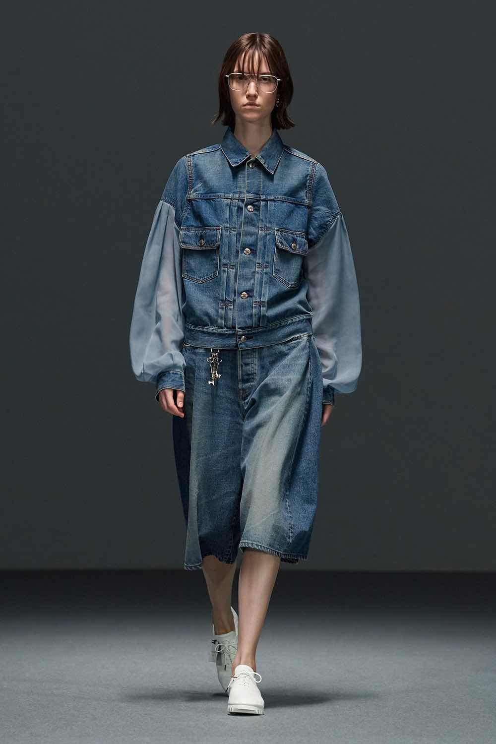 BALLOON SLEEVE DENIM JACKET TYPE 2 / REGULAR FIT(SHEER SLEEVE)