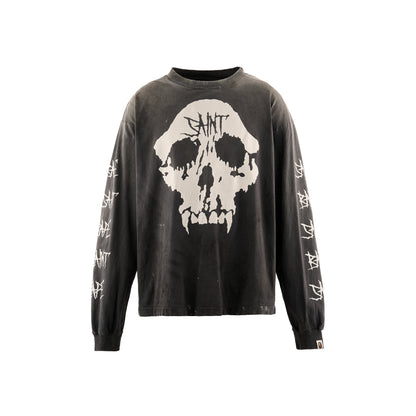 C37 BAPE_LS T-SHIRT / SKULL