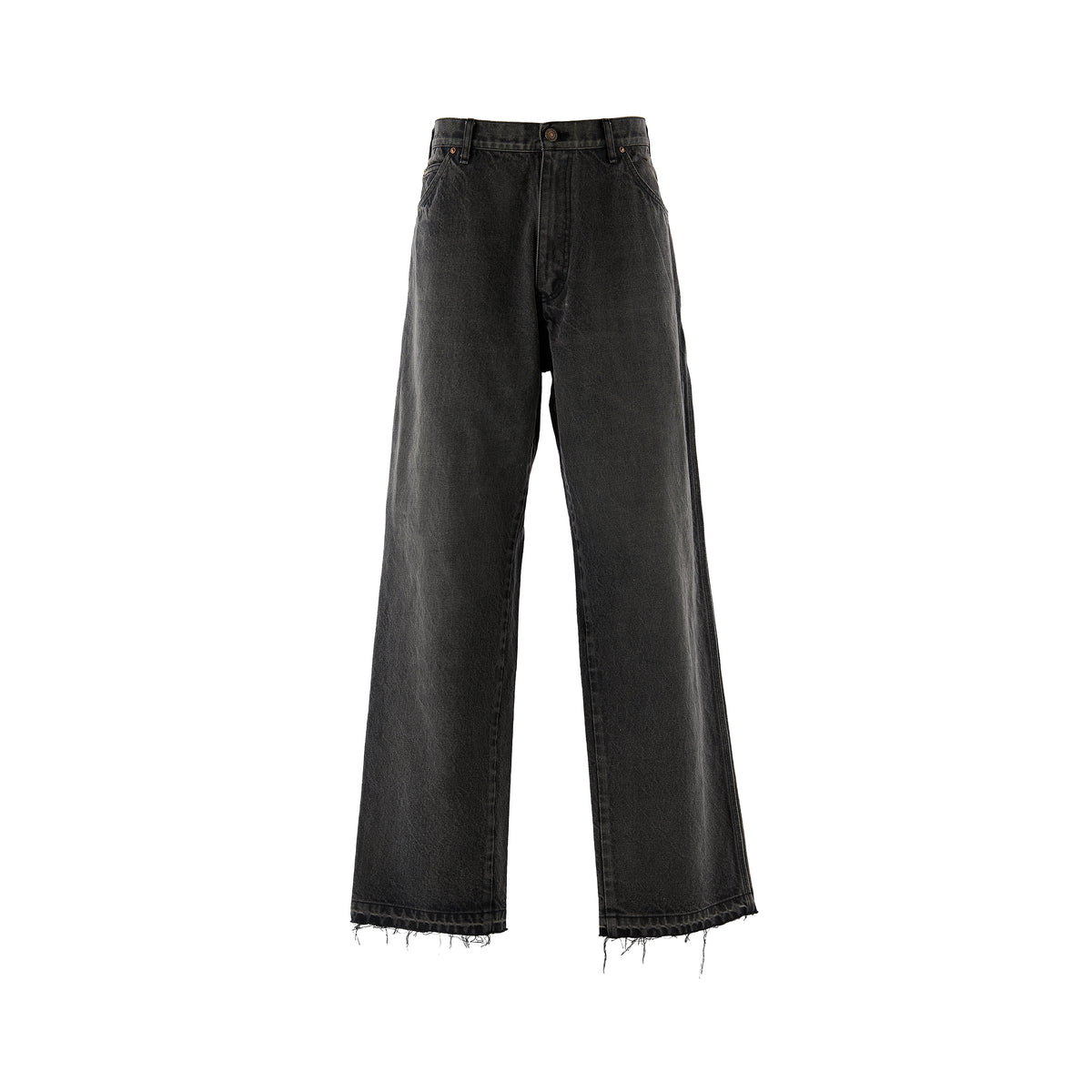 072 BLK DENIM PAINTER PANTS