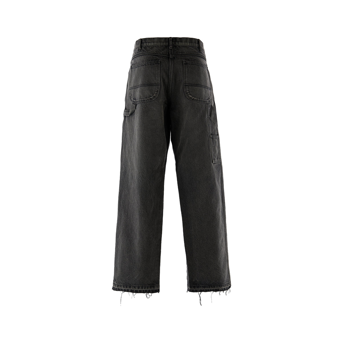 072 BLK DENIM PAINTER PANTS