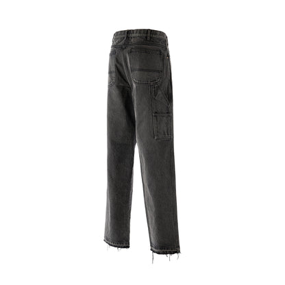 072 BLK DENIM PAINTER PANTS